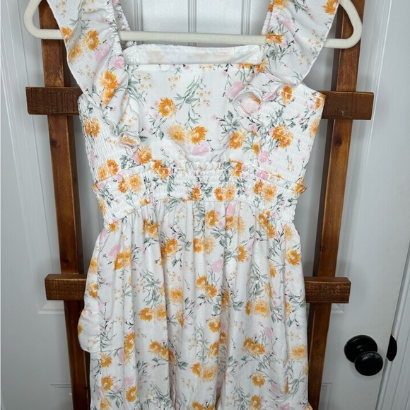 Girls Sleveless Ruffle Rare Edition Floral Sundress - Picture 3 of 5